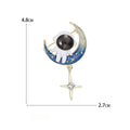 Cute Cartoon Alloy Enamel Space Astronaut Moon Brooch Lapel Pin view 5