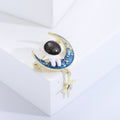 Cute Cartoon Alloy Enamel Space Astronaut Moon Brooch Lapel Pin view 4