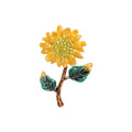 Enamel Alloy Sunflower Brooch Pin For Sweaters And Cardigans view 1