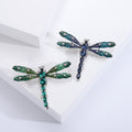 Alloy Enamel Rhinestone Dragonfly Brooch Pin For Suit Accessories view 2