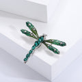 Alloy Enamel Rhinestone Dragonfly Brooch Pin For Suit Accessories view 4