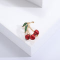 Alloy Enamel Cherry Brooch Pendant For Apparel Accessories view 4