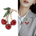 Alloy Enamel Cherry Brooch Pendant For Apparel Accessories view 3