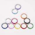 Summer Rainbow Enamel Drip Oil Ring With Zircon, Minimalist Style Colorful Finger Jewelry view 4