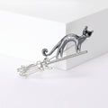 Alloy Flying Broom Cat Brooch Pin For Animal Apparel Decoration view 5