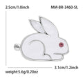 Alloy Enamel Red Eye Rabbit Lapel Pin For Clothing Brooch view 6
