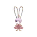 Metal Alloy Enamel Pink Rabbit Lapel Pin For Clothing Brooch view 1