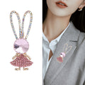 Metal Alloy Enamel Pink Rabbit Lapel Pin For Clothing Brooch view 3