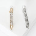 Alloy Pearl Rhinestone Pen Brooch Pin For Suit Decoration view 1