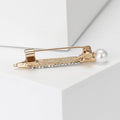 Alloy Pearl Rhinestone Pen Brooch Pin For Suit Decoration view 3