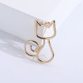 Metal Alloy Smooth Kitten Brooch For Versatile Animal Lapel Decoration view 6