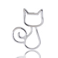 Metal Alloy Smooth Kitten Brooch For Versatile Animal Lapel Decoration view 2
