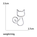 Metal Alloy Smooth Kitten Brooch For Versatile Animal Lapel Decoration view 5