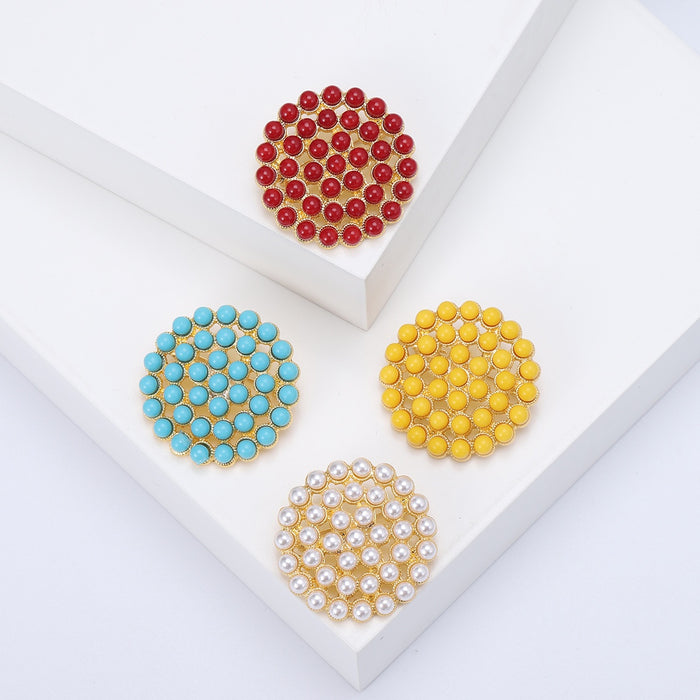 Alloy Baroque Palace Style Brooch For Vintage Garment Accessories