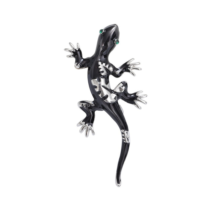 Alloy Enamel Gecko Brooch For Men's Suit Lapel Accessories