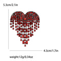 Alloy Rhinestone Heart Tassel Chain Brooch Pin For Apparel Decoration view 6
