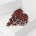 Alloy Rhinestone Heart Tassel Chain Brooch Pin For Apparel Decoration view 3