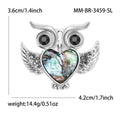 Alloy Abalone Shell Owl Brooch For Suit Collar Decoration view 5