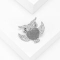 Alloy Abalone Shell Owl Brooch For Suit Collar Decoration view 4
