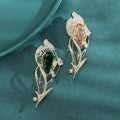 Alloy Zircon Tulip Brooch Pin For Coats And Suits view 2