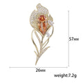 Alloy Zircon Tulip Brooch Pin For Coats And Suits view 5
