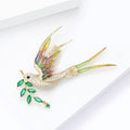 Copper Zircon Swallow Willow Branch Brooch For Women's Apparel view 4