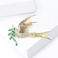 Copper Zircon Swallow Willow Branch Brooch For Women's Apparel view 3