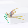 Copper Zircon Swallow Willow Branch Brooch For Women's Apparel view 2