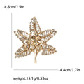 Alloy Rhinestone Leaf Brooch Pin For Baroque Garment Decoration view 6