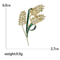 Metal Alloy Faux Wheat Brooch Pin For Suit Apparel Decoration view 5