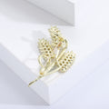 Metal Alloy Faux Wheat Brooch Pin For Suit Apparel Decoration view 4