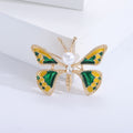 Alloy Rhinestone Enamel Red Butterfly Brooch Pin For Clothing Accessories view 4