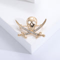 Alloy Rhinestone Skull Brooch For Halloween Costume Accessories view 4