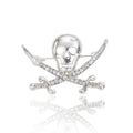Alloy Rhinestone Skull Brooch For Halloween Costume Accessories view 1