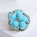 Alloy Hollow Turkish Blue Brooch Pin For Vintage Clothing Accessories view 2