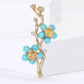 Alloy Enamel Plum Blossom Brooch Pin For Women's Suit Coat view 3