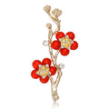 Alloy Enamel Plum Blossom Brooch Pin For Women's Suit Coat view 1