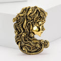 Alloy Vintage Medusa Brooch For Personalized Clothing Accessories view 2