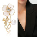 Metal Alloy 3D Shell Clover Brooch And Scarf Pin For Apparel view 2