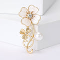 Metal Alloy 3D Shell Clover Brooch And Scarf Pin For Apparel view 4