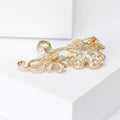 Metal Alloy 3D Shell Clover Brooch And Scarf Pin For Apparel view 3