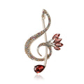 Alloy Rhinestone Music Note Brooch For Office Suits And Lapels view 5