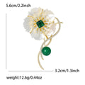 Alloy Zircon Shell Flower Brooch For Coats And Suits view 5