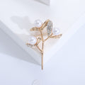 Alloy Three Pearl Flower Brooch Pin For Fashion Apparel view 6