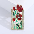 Alloy Enamel Flower Brooch Pin For Classic Clothing Fastening view 4