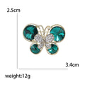 Alloy Rhinestone Butterfly Lapel Pin For Fashion Clothing Decoration Brooch view 5