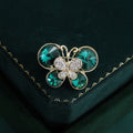 Alloy Rhinestone Butterfly Lapel Pin For Fashion Clothing Decoration Brooch view 1