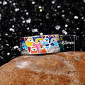 Colorful Enamel Style Eye Ring For Women, Artistic Family Theme Fashion Finger Jewelry view 5