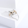 Alloy Silver Dog Glasses Brooch Pin For Clothing Fastening view 4