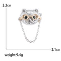 Alloy Silver Dog Glasses Brooch Pin For Clothing Fastening view 5